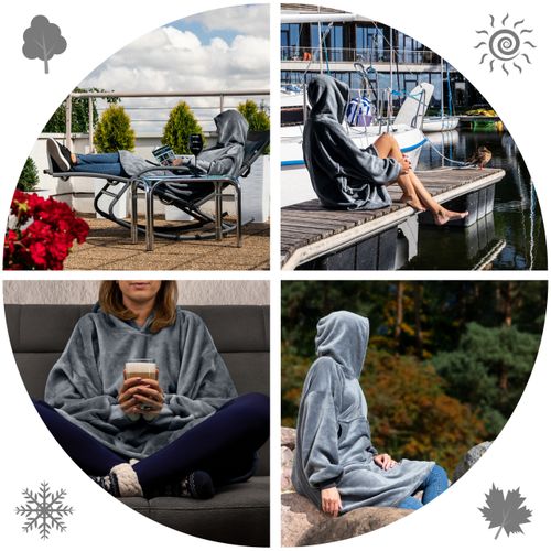 Bluzair SUPER MAMA - Bluza koc - Szary na Arena.pl