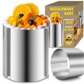 Rant Do Tortu Regulowany Wysoki H=20CM CUKIERNICZY OBRĘCZ ŚREDNICA 16-30CM