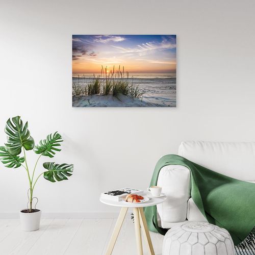 Deco Panel, Zachód słońca na plaży 120x80 na Arena.pl