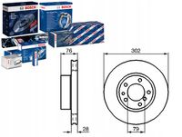 TARCZA HAM PRZOD 302X28 V BOSCH