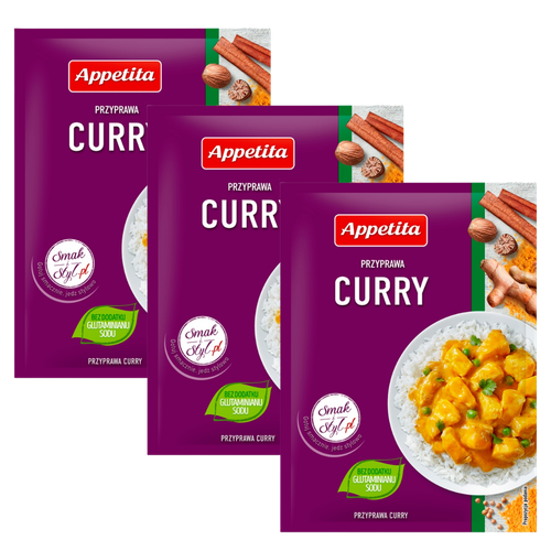 Appetita Przyprawa curry 20 g x 3 sztuki na Arena.pl