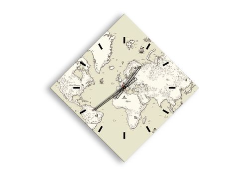Zegar Ścienny - Mapa Kontynent - 60X60 Cm - C3Ad60X60-2910 na Arena.pl