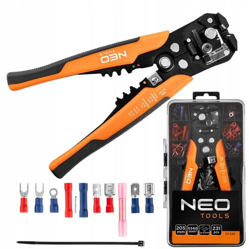 NEO AUTOMATYCZNY ŚCIĄGACZ IZOLACJI 200mm 01-542 CZOŁOWY +KONEKTORY 0,5-8mm2 na Arena.pl