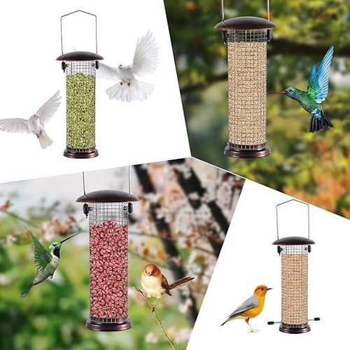 Karmnik dla ptaków metalowy wiszący na ziarno na Arena.pl