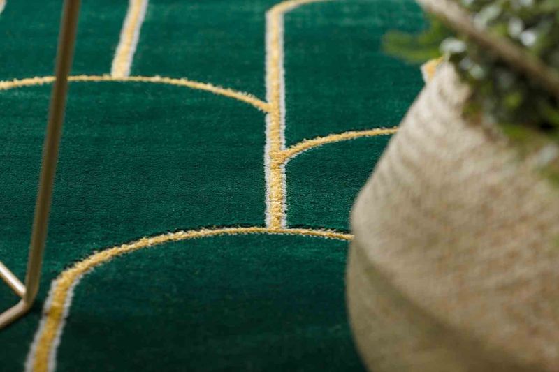 RUG/LU/ESTEMA/ARTDECO2/BOTTLEGREEN+GOLD/80x150 zdjęcie 5