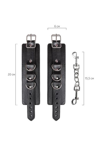 Anonymo Handcuffs, Pu Leather, Black zdjęcie 7
