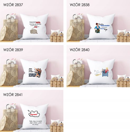 Poduszka z nadrukiem PREZENT CODZIENNIE W PRACY na Arena.pl