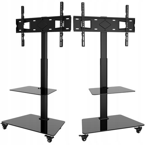 Stojak podlogowy TV na kółkach mobilny 32 40 43 48 50 55 58 65 cali na Arena.pl