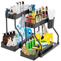 ORGANIZER POD ZLEW 2 POZIOMOWY WYSUWANA PÓŁKA STOJAK REGAŁ DO KUCHNI