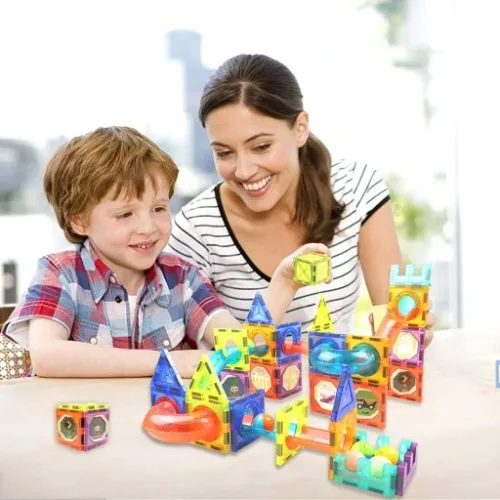 KLOCKI MAGNETYCZNE PANELE 75EL ZESTAW ŚWIECĄCY TOR na Arena.pl