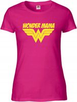 KOSZULKA damska różowa z NADRUKIEM rozmiar XL wonder mama PREZENT DLA MAMY