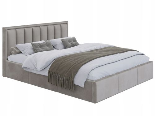 ŁOŻKO TAPICEROWANE MOON Z PODNOSZONYM STELAŻEM POJEMNIKIEM POŚCIEL 140x200 na Arena.pl