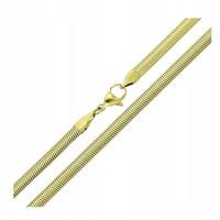 Łańcuszek 14K Pozłacany Żmijka Lejąca 45 cm 4 mm