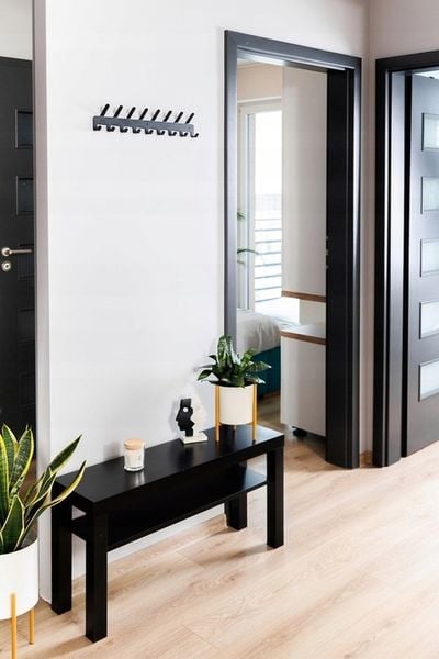 Wieszak ścienny z 17 haczykami uchwyt CZARNY LOFT zdjęcie 3