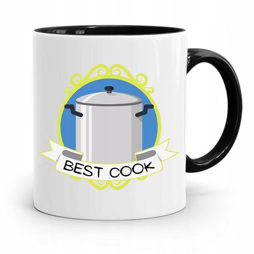 Kubek Czarny Dla Kucharza Kucharki Best Cook Z Nadrukiem Ze Zdjęciem na Arena.pl