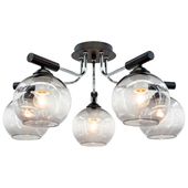 Loftowa LAMPA sufitowa 2207/5 8C BL Elem modernistyczna OPRAWA szklane kule czarne chrom