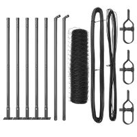 Ogrodzenie z słupkami Szary 0.6 x 10 m Stal pokryta PCV