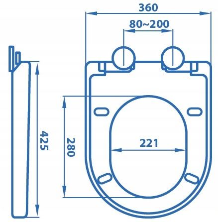 DESKA WC SEDESOWA KLOZETOWA WOLNOOPADAJĄCA WYPINANA KSZTAŁT U ESTIVA na Arena.pl