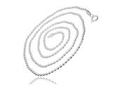 Delikatny srebrny łańcuszek kulkowy gładkie kulki 45 cm srebro 925 CPL15