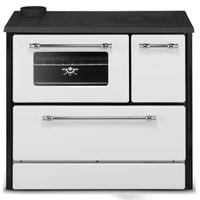 Kuchnia na drewno piec kominek koza CO biały z płaszczem wodnym 16kW LEWA