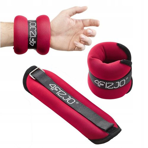 Obciążniki do ćwiczeń na kostki i nagdarstki 2 szt po 1 kg zapinane na rzep na Arena.pl