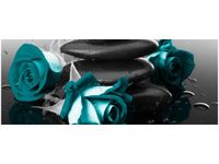 OBRAZ RÓŻE TLE KAMIENI AKCENT KOLORYSTYCZNY