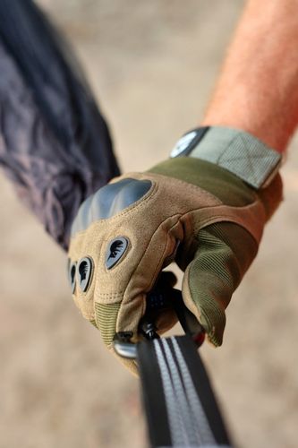 Rękawiczki taktyczne militarne bojowe zielone M na Arena.pl