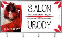 BANER REKLAMOWY 130x80cm SALON URODY różne wzory duży wybór PROJEKT GRATIS