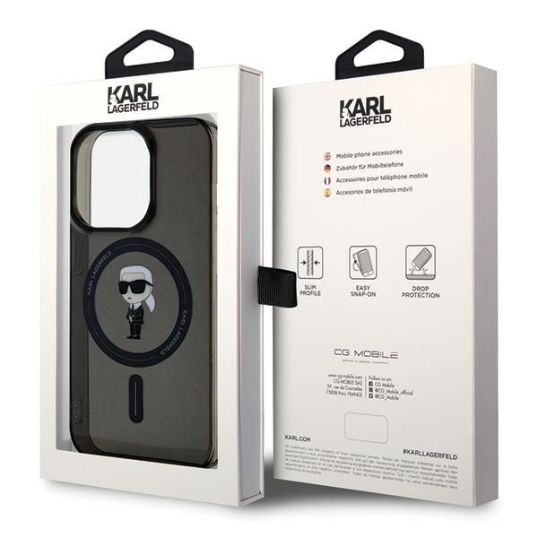 Etui Karl Lagerfeld do iPhone 15 Pro, Czarny, MagSafe zdjęcie 8