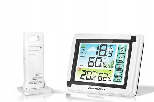 BEZPRZEWODOWA STACJA POGODOWA POGODY HIGROMETR + CZUJNIK na Arena.pl