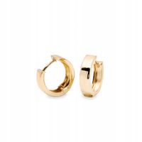 Kolczyki koła złote ANIA KRUK gładkie szerokie 1,2 cm złoto 375