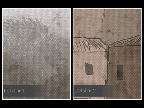 93301 Obraz na płótnie OSADA DOMY BRĄZOWY na Arena.pl