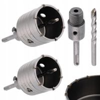 FREZ DO MURU OTWORNICA 65mm + 80mm SDS+ ZESTAW OTWORNIC