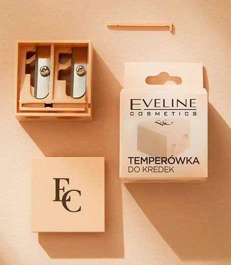 Podwójna temperówka do kredek pojemniczek+czyścik eveline zdjęcie 1