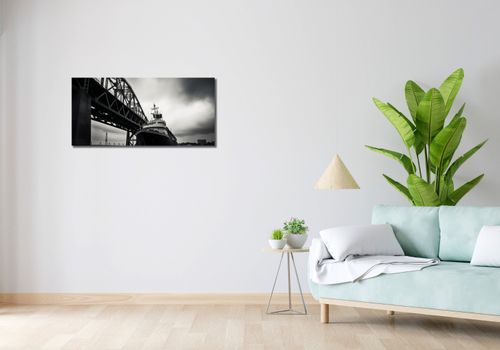 Obraz 90x40cm Statek przy Moście na Arena.pl