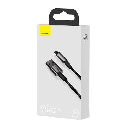 kabel usb do lightning baseus tungsten gold, 2.4a, 2m (czarny) na Arena.pl