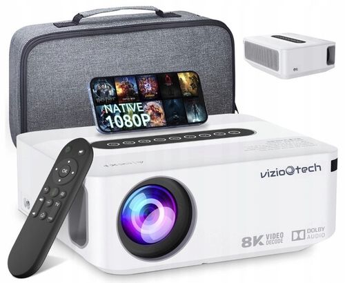 Projektor Rzutnik Full HD 4K 12000lm WiFi Android + Torba + Kabel HDMI 1m na Arena.pl