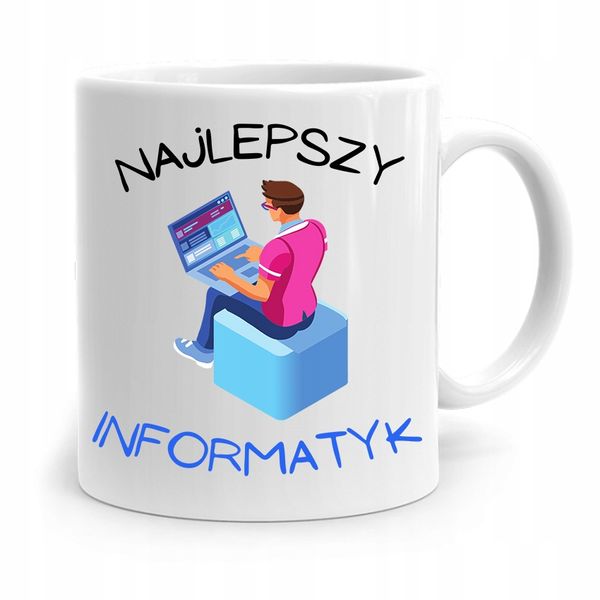 Kubek Informatyka Programisty Najlepszy Informatyk Z Nadrukiem Ze Zdjęciem zdjęcie 1