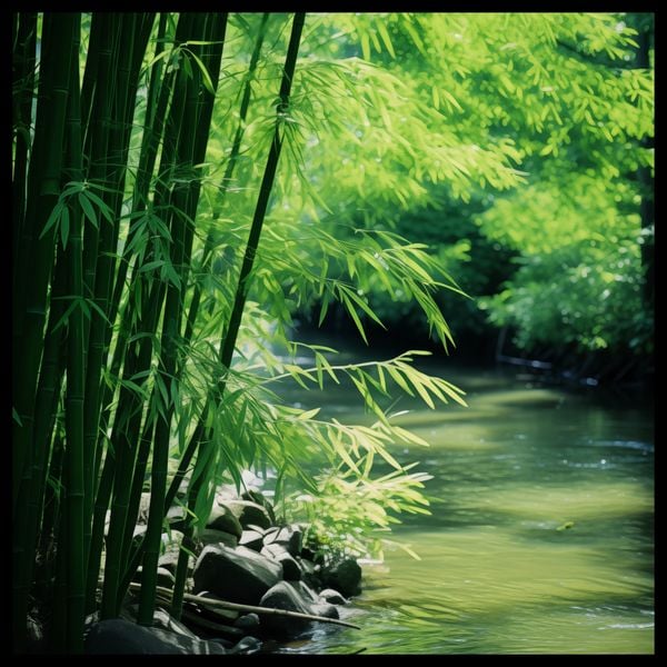 Plakat 50x50cm Spokój Bambusów zdjęcie 2