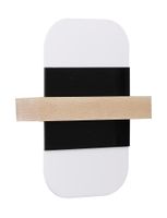 April lampa kinkiet drewniany 1x6 LED 4000 Klosz czarny+biały