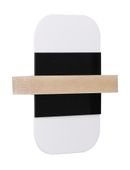 April lampa kinkiet drewniany 1x6 LED 4000 Klosz czarny+biały