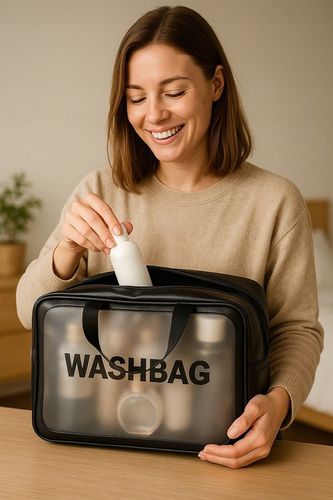 Podwójna Kosmetyczka Podróżna Organizer Podróżny Damska Męska Duża Pojemna na Arena.pl