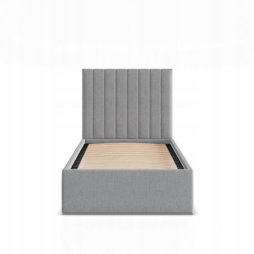 Łóżko Ramowe POLLA JASNY SZARY JEDNOOSOBOWE Tapicerowane Pojedyncze na Arena.pl