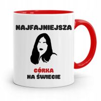 Kubek Czerwony Dla Córki Najfajniejsza Córka Z Nadrukiem Ze Zdjęciem