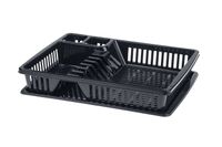 Suszarka osączarka do naczyń z tacką i ociekaczem na sztućce Molly antracyt czarna mała