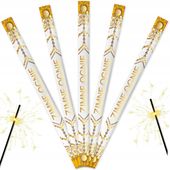 ELEGANCKIE DŁUGIE ZIMNE OGNIE WESELNE 70cm 30szt - GOLD EDITION OPAKOWANIA