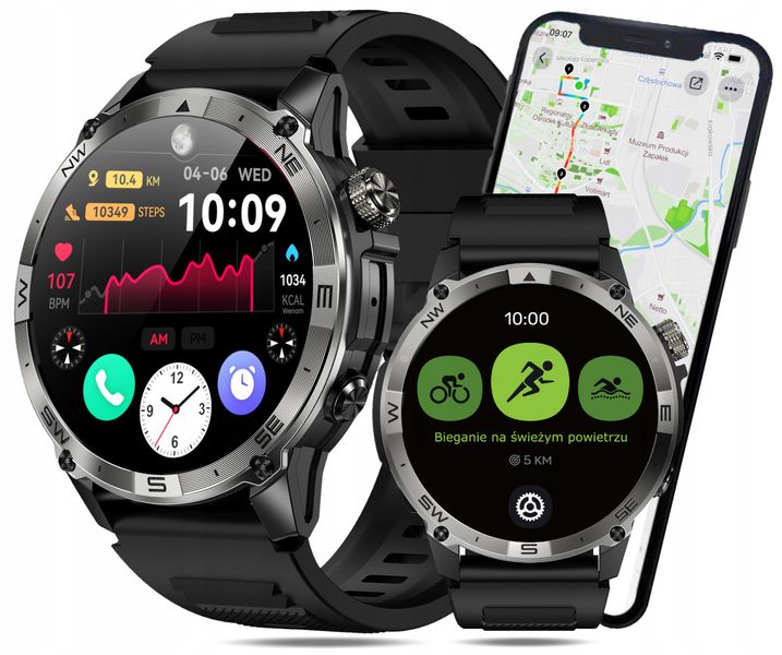 Smartwatch Wenom Explorer czarny zdjęcie 1