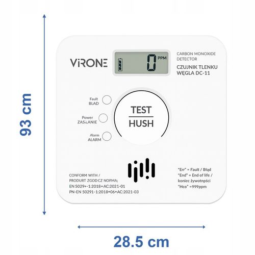 Czujnik Czadu Tlenku Węgla na Baterie Bezprzewodowy Uniwersalny Detektor na Arena.pl