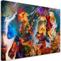 Obraz na płótnie, Kolorowe ryby abstrakcja 120x80 120x80