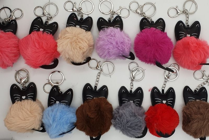 brelok 12szt. pompon KOTEK zdjęcie 1
